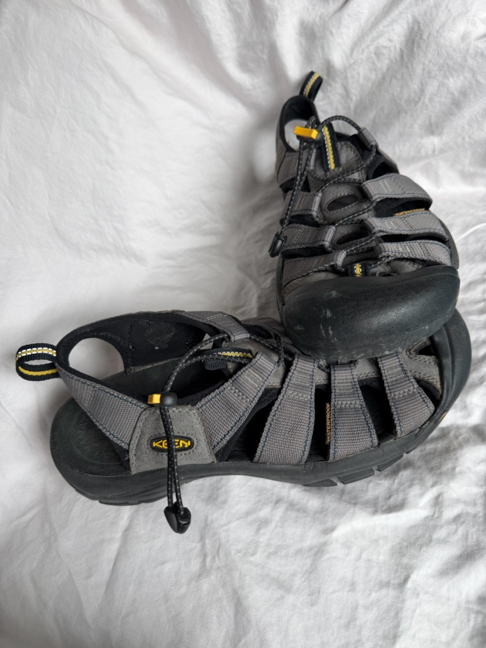 Keen Gray and Black Closed-Toe Outdoor Sandals